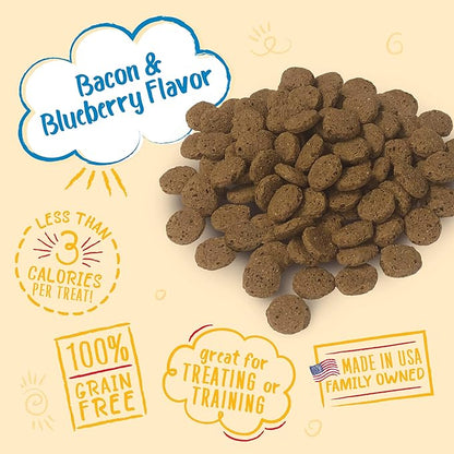 Charlee Bear Grain Free Crunch Dog Treats, Bacon & Blueberry Flavor, 8 oz (Pack of 2)