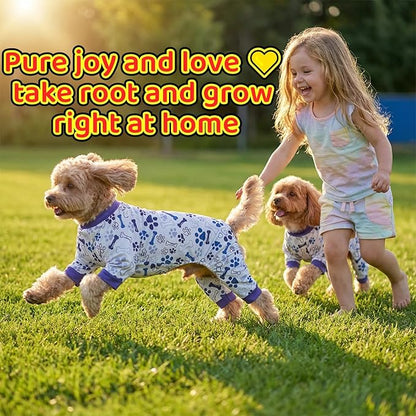Vet-Approved Calming Dog Pajamas Onesie | High-End Hypoallergenic Polyester | Ultra-Premium & Cute for Small, Medium Dog Holiday Clothes & Recovery Suit | All-Season XL