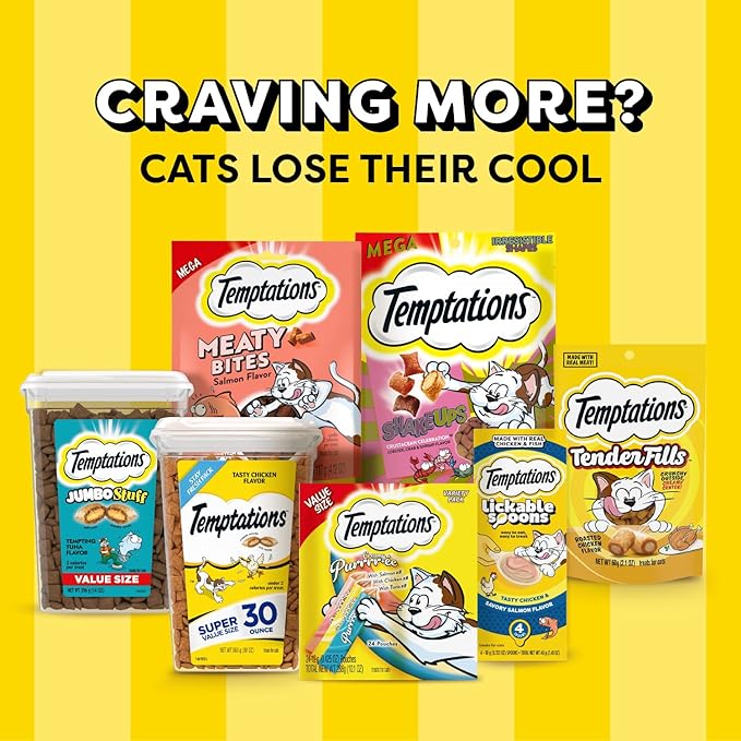 Temptations Cat Treats, Classic Crunchy and Soft Cat Treats, Seafood Medley Flavor, 6.3 oz. Pouch