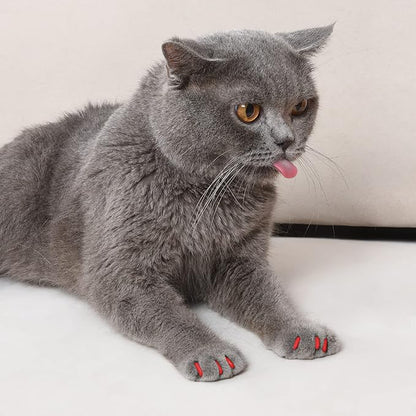 Kitty Caps Nail Caps for Cats, Pure White & Coral Red - Safe, Stylish & Humane Alternative to Declawing Stops Snags & Scratches, X-Small (Under 5 lbs), 40 Count - 3 Pack