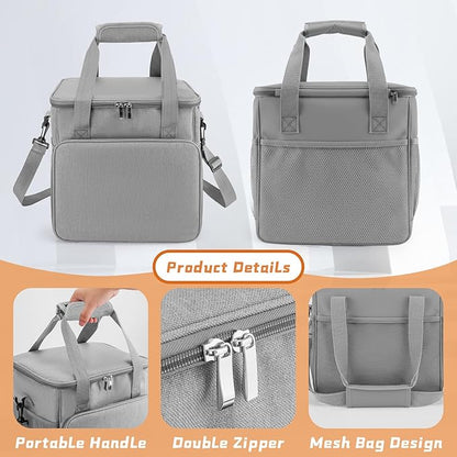SMYV Pet Grooming Bag for Dog Grooming Supplies, Dog Tote Travel Bag for Pets Grooming Tools Kit Accessories - Grey