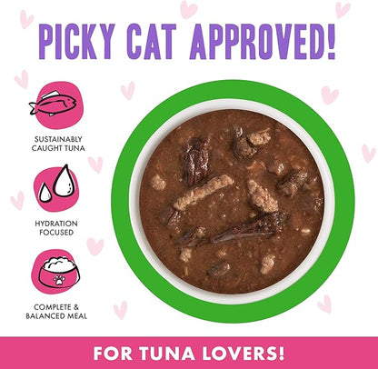 Weruva B.F.F. OMG - Best Feline Friend Oh My Gravy!, Tuna & Lamb Lights Out with Tuna & Lamb, 5.5oz Can (Pack of 8)