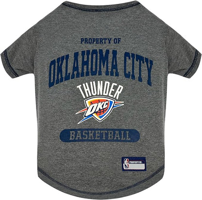 Pets First NBA Licensed Hoodies & T-shirt for Dogs & Cats, Oklahoma City Thunder, Medium