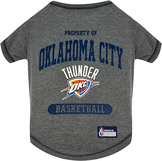Pets First NBA Licensed Hoodies & T-shirt for Dogs & Cats, Oklahoma City Thunder, Medium
