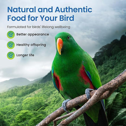 Harrison's Bird Foods Pepper Lifetime Coarse Certified Organic Non-GMO, Daily Pet Bird Food for Medium & Large Birds- Spicy Maintenance Formula for Parrots, Pinous, Eclectus, Macaws etc, 11.3kg / 25lb
