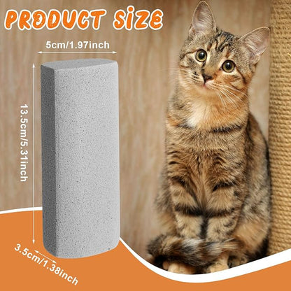 3 Pcs Abbyike Pet Hair Remover Rock Pumice Stone for Dog Cat Hair Pet Removal Cleaning Fur Removal Block Tool Scraper for Car, Carpet, Couch, Beding, Fufmiture Cleaning (5.3 x 2 x 1.4 Inch,Gray)