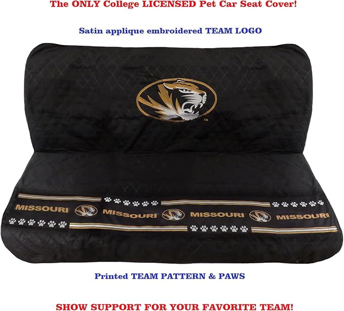 Pets First Collegiate Missouri Tigers Pet Car Seat Cover