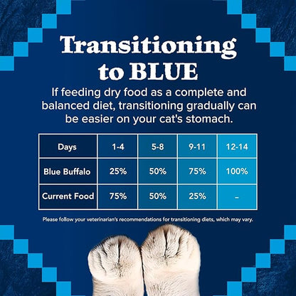 Blue Buffalo Wilderness Natural Adult Dry Cat Food, High-Protein and Grain-Free Diet, Supports Healthy Muscle Development and a Healthy Immune System, Chicken, 12-lb. Bag