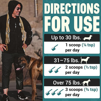 Better Dog Supplements Forever Active by Cesar Millan – Natural Dog Hip & Joint Care for Mobility, Flexibility & Comfort – Herbal Blend Dog Joint Supplement Powder – 4oz (60-Day Supply)