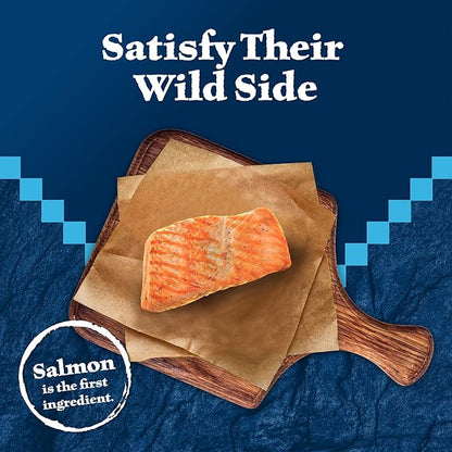 Blue Buffalo Wilderness Crunchy Cat Treats, Made with Natural Ingredients, Tasty Salmon Flavor, 12-oz Tub
