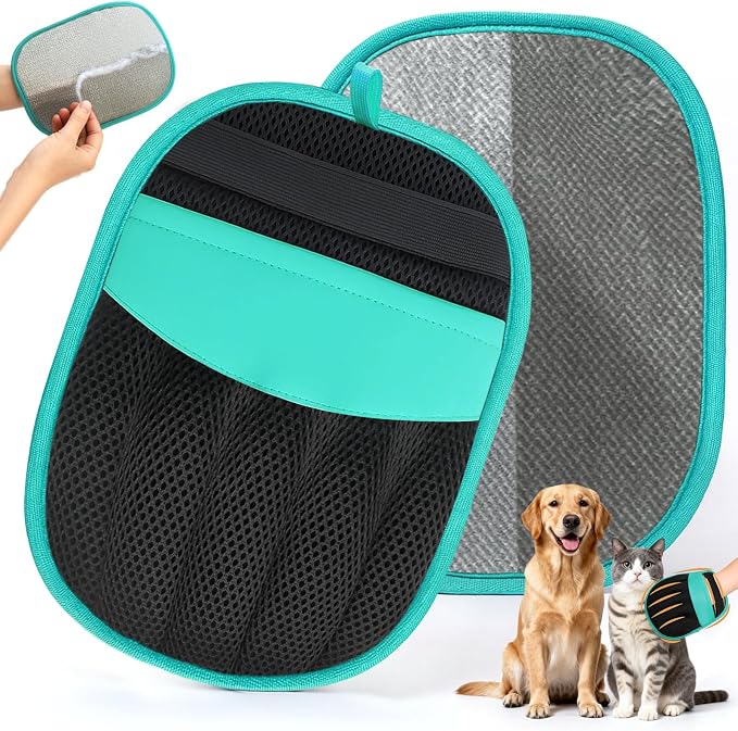Pet Hair Remover for Dogs & Cats: Reusable Five-Finger Static Hair Removal Tool, Upgraded Lint Remover for Couch, Furniture, Bedding, Car & Clothes – Pet Supplies for Home & Travel