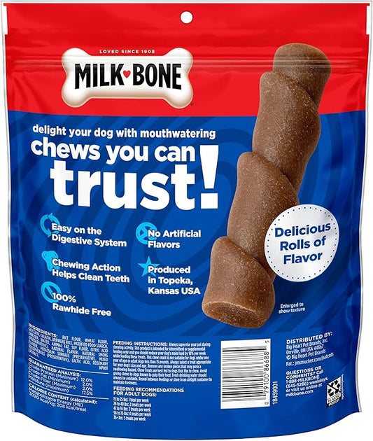 Milk-Bone Flavor Rolls Chicken Doodle Dandy Rawhide Free Dog Treat with Chicken, 5-Count Bag