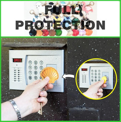 Leather Keychain Holder Case Compatible with AirTag,Cute Protective Bright Cover with Keyring,Anti-Scratch Finder GPS Tracker Case for Wallet Keys,Bag,Pets,Backpack(Yellow)