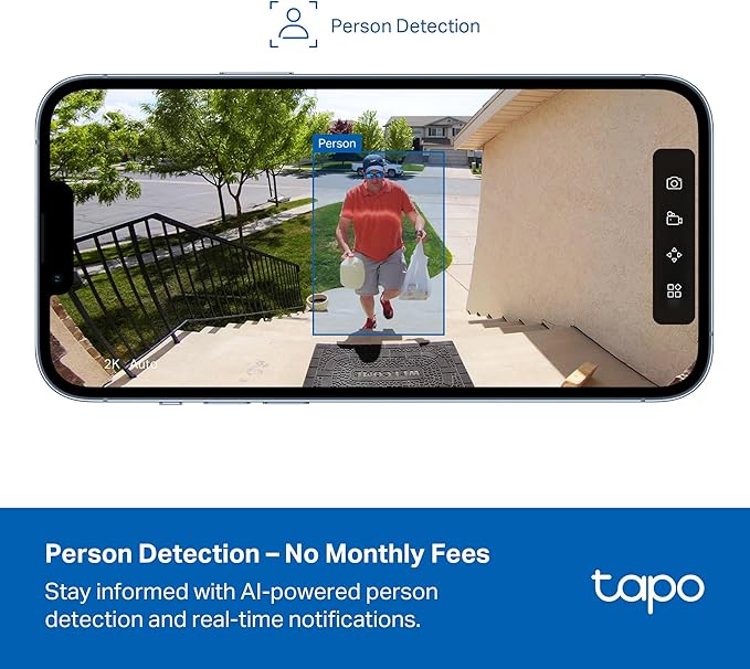 Tapo TP-Link C400 KIT Outdoor Battery Camera w/Solar Panel Base, Wireless, 1080P, Free Person/Vehicle Detection, SD/Cloud Storage, Color Night Vision, No Hub Needed, Works w/Alexa