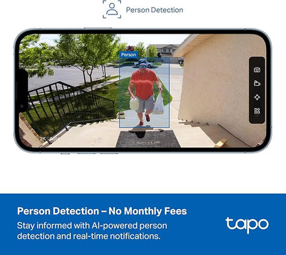 Tapo TP-Link C400 KIT Outdoor Battery Camera w/Solar Panel Base, Wireless, 1080P, Free Person/Vehicle Detection, SD/Cloud Storage, Color Night Vision, No Hub Needed, Works w/Alexa