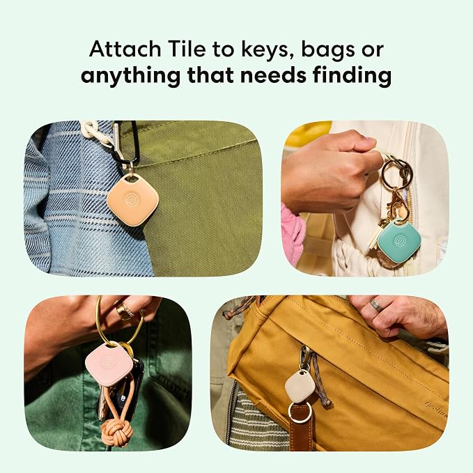 Life360 Tile - Bluetooth Tracker, Keys Finder and Item Locator for Keys, Bags and More. Phone Finder. Both iOS and Android Compatible. 1-Pack (Blush)