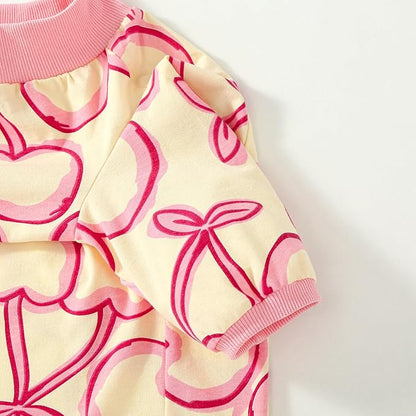 Dog Cherry T Shirts Pink Long Sleeve White Shirt Pajamas Pets Soft Cotton Apparel Clothes for Extra Large Dogs, 3XL Cherry