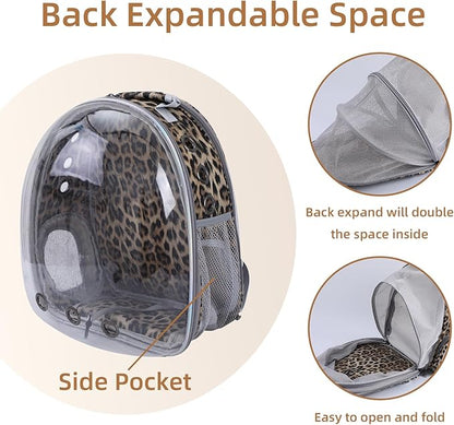 Pet Carrier Backpack Expandable for Cats and Small Dogs, Breathable Anti-Collapse Design, Airline Approved Travel Backpack for Hiking and Outdoor Use (Back Expandable-Animal)