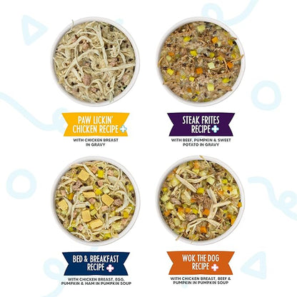 Weruva Meals 'n More Wet Dog Food, Doggie Duo Trial Variety Pack, 3.5oz Cup, Pack of 4