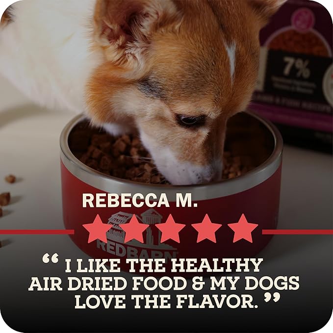 Redbarn Powerfood Air Dried Dog Food for Skin & Coat Health - 93% Lamb, Fish, & Lamb Organs with Omega-3s & 6s - Non-GMO Dry Full Feed or Topper Made in USA - 2lb