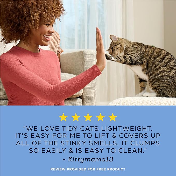 Purina Tidy Cats Lightweight Free and Clean Unscented, Multi-Cat, Clumping, 99.9 Percent Dust Free Cat Litter - 12 lb. Box