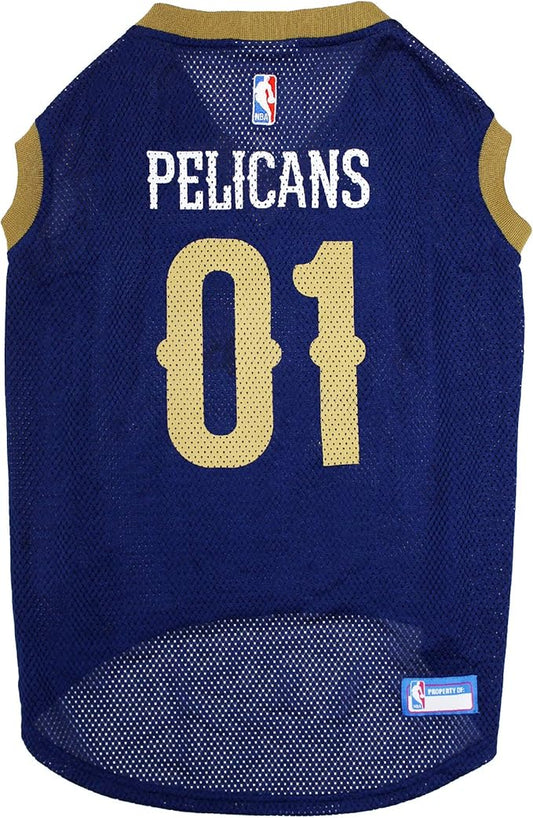 Pets First NBA NEW ORLEANS PELICANS DOG Jersey, X-Small - Tank Top Basketball Pet Jersey