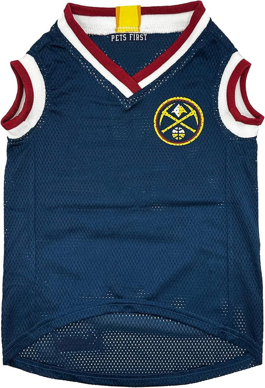 Pets First NBA Denver Nuggets Dog Jersey, X-Small- Tank Top Basketball Pet Jersey