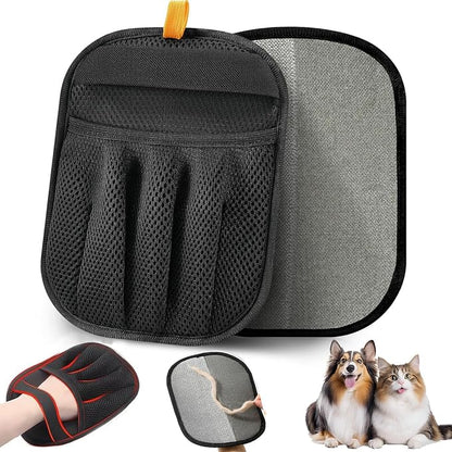 Pet Hair Removal Glove for Cats & Dogs, Upgraded 5-Finger Electrostatic Pet Hair Remover Gloves for Couch, Carpet, Car Seat, Bedding, Furniture, Laundry - Reusable Magic Brush & Cleaning Mitts