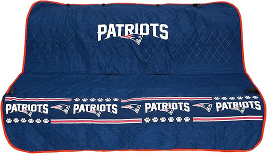 NFL CAR SEAT COVER - NEW ENGLAND PATRIOTS Waterproof, Non-slip BEST Football LICENSED PET SEAT cover for DOGS & CATS.