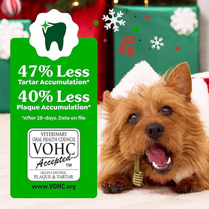 Greenies Veterinarian-Recommended, Limited-Edition Natural Dental Dog Treats Teenie Size, Gingerbread Flavor, 6 oz. Pack, 22 Count