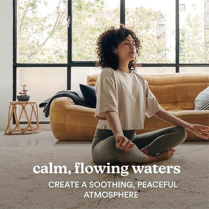 Homedics Tabletop Water Fountain, 3 Tier Indoor Waterfall Fountain | with Natural River Rocks, Quiet Pump for Relaxation, Zen Home & Office Desk Décor, AA Battery Powered