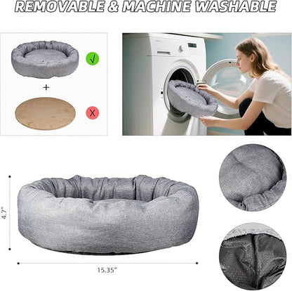 Desk nest cat Bed，cat Bed for Desk Attachment with Soft and Thick Cushions ，Rotation & Adjustable Height -Cats Up to 45 lbs (Grey) ，Cat Bed Desk attachmen for Home Office