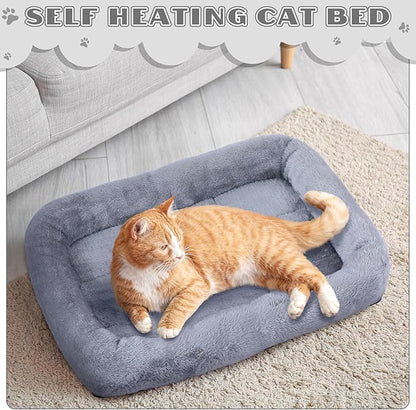 Sintuff 4 Pack Self Warming Cat Bed 15.7 x 11.8 Inch Cat Bed for Indoor Cats Heated Pet Crate Mat Extra Warm Thermal Dog Pad Anti-Slip Puppy Kitten Cushion for Pet Lovers Winter Gifts for Christmas