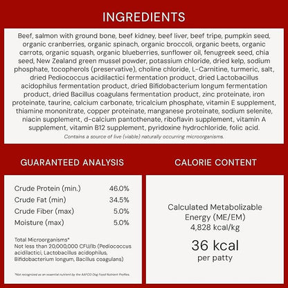 Stella & Chewy's Freeze Dried Raw Dinner Patties – Crafted for Puppies – Grain Free, Protein Rich Perfectly Puppy Beef & Salmon Recipe – 5.5 oz Bag, Pack of 1