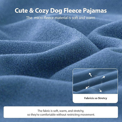 Puppy Clothes Dog Sweater for Small Dogs Girl Boy Winter Warm Soft Puppy Pjs Stretchy Jumpsuit Doggie Pet Clothes Outfits XXS~L (Steel Blue, X-Small)