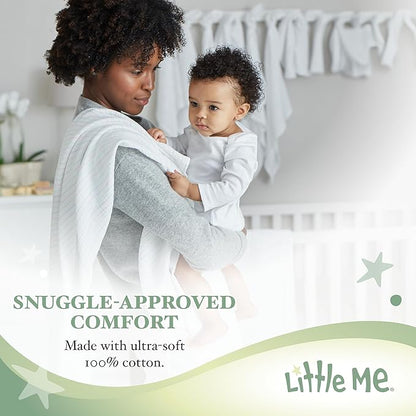 Little Me Blankets for Baby Girls' Watercolor Swaddling Receiving Blanket, 30 x 27 Inches