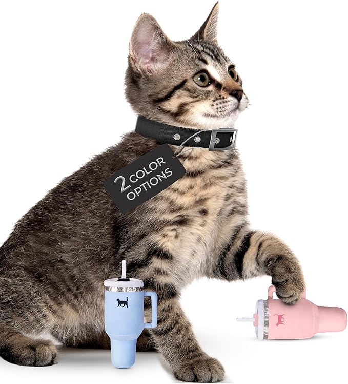 PUPROAR Kitty Cup Catnip Toy - Easter & Birthday Cat Gift Toy with Catnip & Crinkle, Funny Gift for Girl Indoor Kitten (Pink Peach Dust)