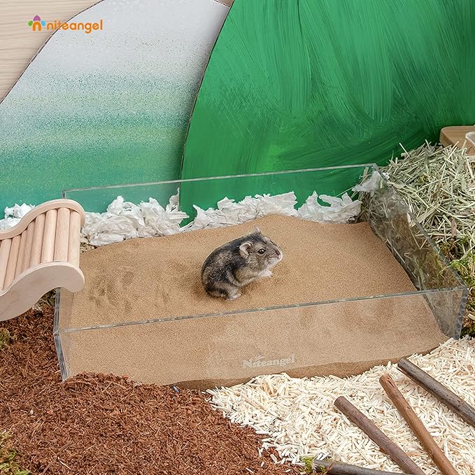 Niteangel Hamster Desert Bath Sand | No-Dust Bath or Potty Litter for Hamster Chinchillas Gerbil Mice Degu or Other Small Pets