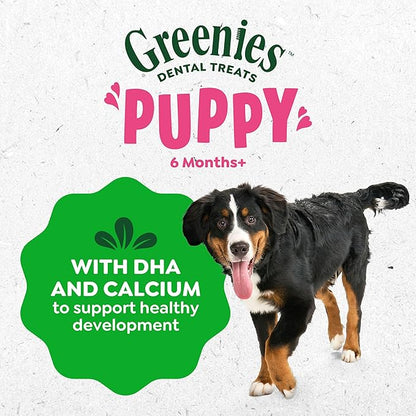 Greenies Dental Treats for Dogs, Veterinarian-Recommended Natural Puppy Treats Regular Size, 6 oz. Pack, 12 Count