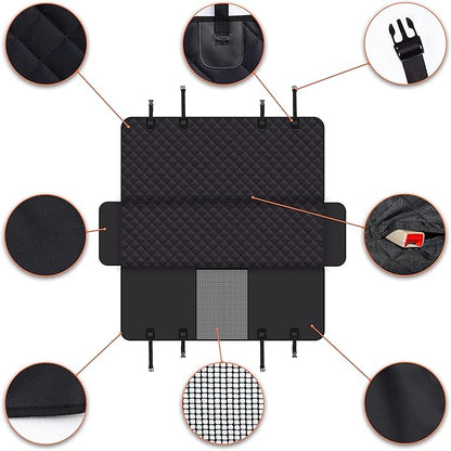 GXT Dog Back Seat Cover Protector for Cars SUV and Trucks with Mesh Window, Scratchproof Nonslip and Waterproof Material