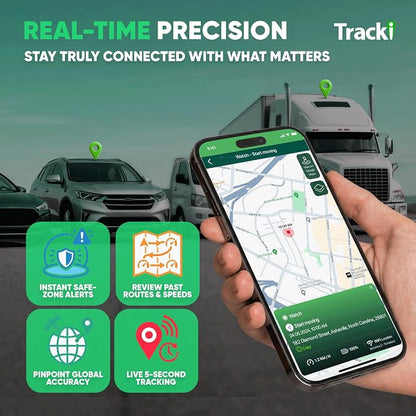 Tracki Pro GPS Tracker for Vehicles, Subscription Required, Cancel Anytime – Track Cars & Assets for Months – Hidden GPS Tracker for Car