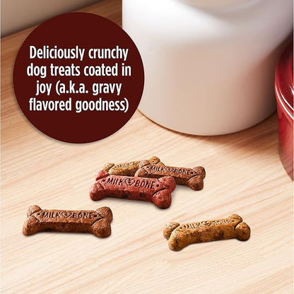 Milk-Bone Gravy Bones Dog Treats with Savory Meat Flavors, 60 Ounce (Pack of 3)