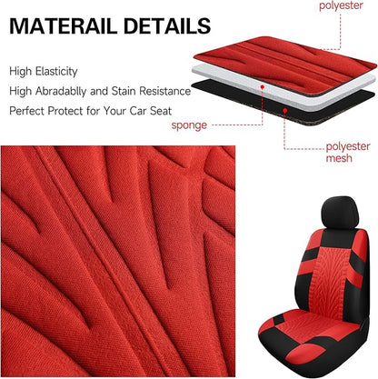 VarCozy Car Seat Covers Front Pair,Universal Cloth for Car,Breathable & Washable SUV, Sedan, Van, Automotive Interior Covers, Airbag Compatible