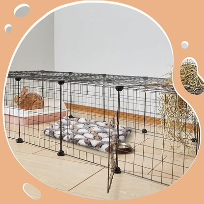 Jetec 3 Pcs Bunny Guinea Pig Beds Soft Bunny Mats Warm Guinea Pig Mat Small Animal Winter Bed Pads Fleece Sleeping Pads for Indoor Rabbit Hamster Squirrel Hedgehog Chinchilla Ferret (Pineapple Grid)