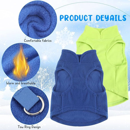 Reginary 10 Pack X-Large Dog Sweaters Fleece Pet Dog Clothes with Leash Ring Soft Warm Winter Puppy Plaid Shirt(Stylish)
