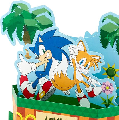 Hallmark Paper Wonder Sonic the Hedgehog Pop Up Card (Let the Good Times Roll) for Birthdays, Graduation, Congratulations
