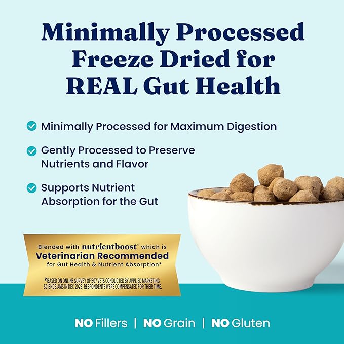 Solid Gold Freeze Dried Dog Food - W/Real Beef, Pumpkin & Superfoods - Freeze Dried Raw Dog Food Toppers for Picky Eaters to Serve as a Nutrient-Dense Meal Topper or High Protein Treats - 1.5oz