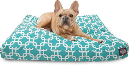 Majestic Pet Links Rectangle Dog Bed, Small, Teal