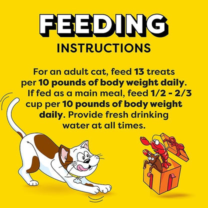 Temptations Birthday Cat Treats, Crunchy and Soft Cat Treats, Lobster & Beef Flavor, 6.3 oz. Pouch (Pack of 10)