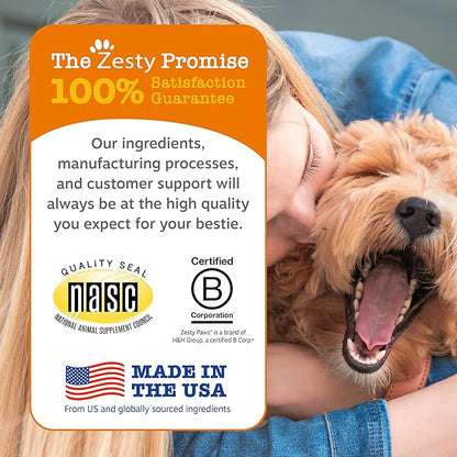 Zesty Paws Itch Relief for Dogs - Chews for Itching Skin & Coat - Omega-3 Fish Oil with EPA & DHA - Dog Allergy Relief Chews Supplement - Vitamin C & E Antioxidant Support - Chicken Flavor - 90 Count